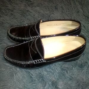 Cole Haan Nike Air Glossy Black Loafers